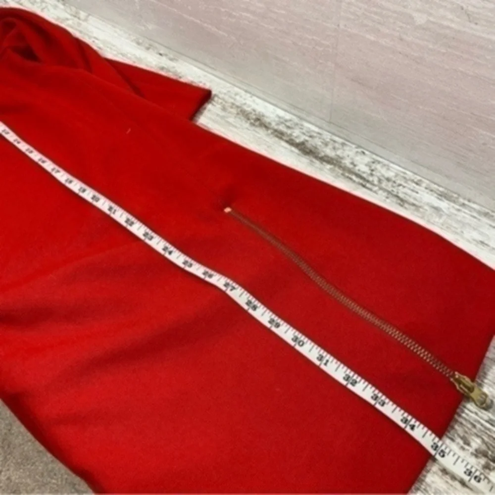 J. Crew Double Zip Shift Dress Size 10 Color Red
